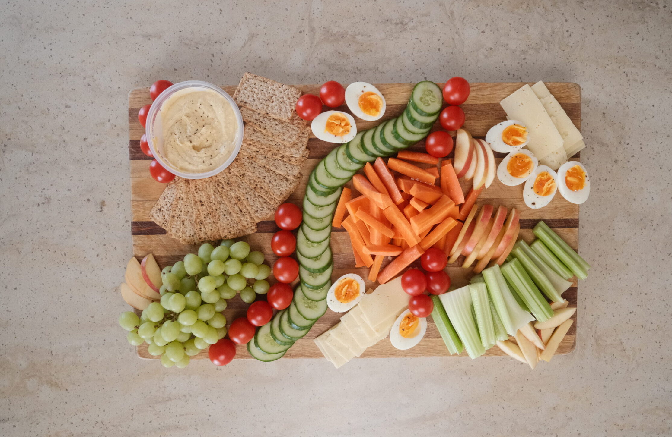 A nutritious healthy platter of deadly snacks for sharing