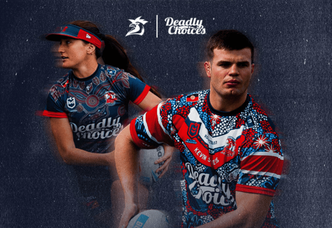 Deadly Choices and Sydney Roosters 2025 NRL and NRLW Indigenous Jerseys